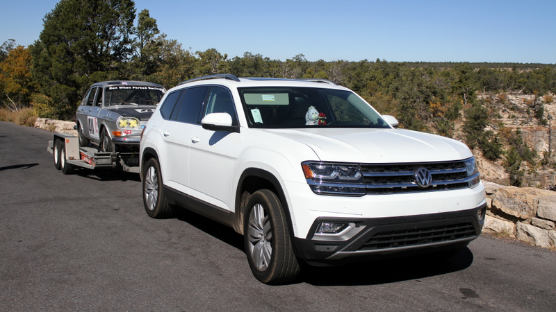Illustration for article titled The 2018 Volkswagen Atlas Towed My Classic VW Race Car Across The Country